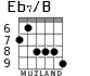 Eb7/B para guitarra - versión 2