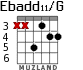 Ebadd11/G para guitarra - versión 3