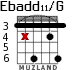 Ebadd11/G para guitarra - versión 5