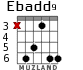 Ebadd9 para guitarra