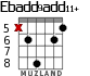 Ebadd9add11+ para guitarra - versión 2