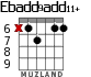 Ebadd9add11+ para guitarra - versión 1