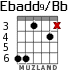 Ebadd9/Bb para guitarra - versión 3