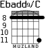 Ebadd9/C para guitarra - versión 4