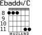 Ebadd9/C para guitarra - versión 5