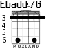 Ebadd9/G para guitarra - versión 3