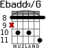 Ebadd9/G para guitarra - versión 5