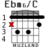 Ebm6/C para guitarra - versión 3