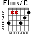Ebm6/C para guitarra - versión 4