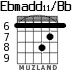 Ebmadd11/Bb para guitarra - versión 2