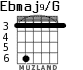 Ebmaj9/G para guitarra - versión 2