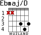 Ebmaj/D para guitarra