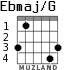 Ebmaj/G para guitarra