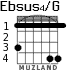 Ebsus4/G para guitarra - versión 2