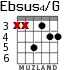Ebsus4/G para guitarra - versión 3