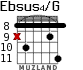 Ebsus4/G para guitarra - versión 5