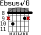 Ebsus4/G para guitarra - versión 6