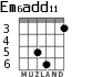 Em6add11 para guitarra - versión 4