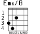 Em6/G para guitarra - versión 3