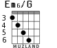 Em6/G para guitarra - versión 4