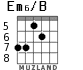 Em6/B para guitarra - versión 3
