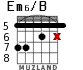 Em6/B para guitarra - versión 4