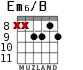 Em6/B para guitarra - versión 5