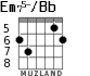 Em75-/Bb para guitarra - versión 4
