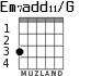 Em7add11/G para guitarra - versión 1