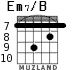 Em7/B para guitarra - versión 6