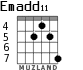 Emadd11 para guitarra - versión 5
