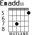 Emadd11 para guitarra - versión 6