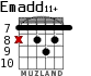Emadd11+ para guitarra - versión 5