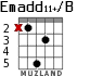 Emadd11+/B para guitarra - versión 2