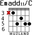 Emadd11/C para guitarra - versión 3