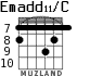 Emadd11/C para guitarra - versión 4