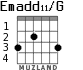 Emadd11/G para guitarra - versión 2