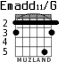 Emadd11/G para guitarra - versión 3