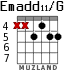 Emadd11/G para guitarra - versión 4