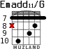 Emadd11/G para guitarra - versión 5
