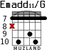 Emadd11/G para guitarra - versión 6