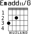 Emadd11/G para guitarra