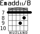 Emadd11/B para guitarra - versión 3
