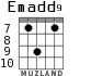 Emadd9 para guitarra - versión 4