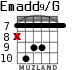 Emadd9/G para guitarra - versión 6