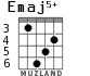 Emaj5+ para guitarra - versión 4
