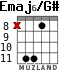 Emaj6/G# para guitarra - versión 2