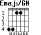 Emaj6/G# para guitarra - versión 3