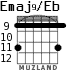 Emaj9/Eb para guitarra - versión 4
