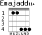Emajadd11+ para guitarra - versión 2